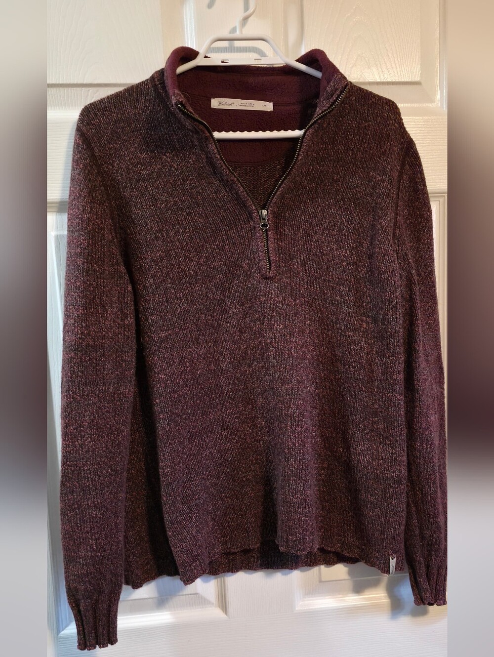 4/$97 Deal! Vintage Woolrich Women's Heathered Burgundy Crewneck Sweater